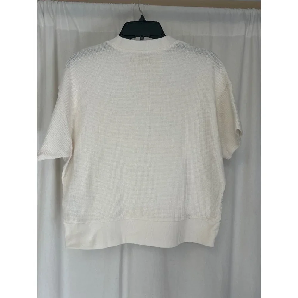 Madewell $52 Womens Waffle Mockneck Tee in Lighthouse Size XS NJ790 - Picture 4 of 5